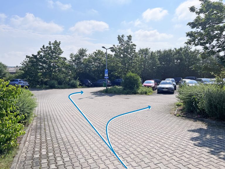 Parkplatz Anfahrt